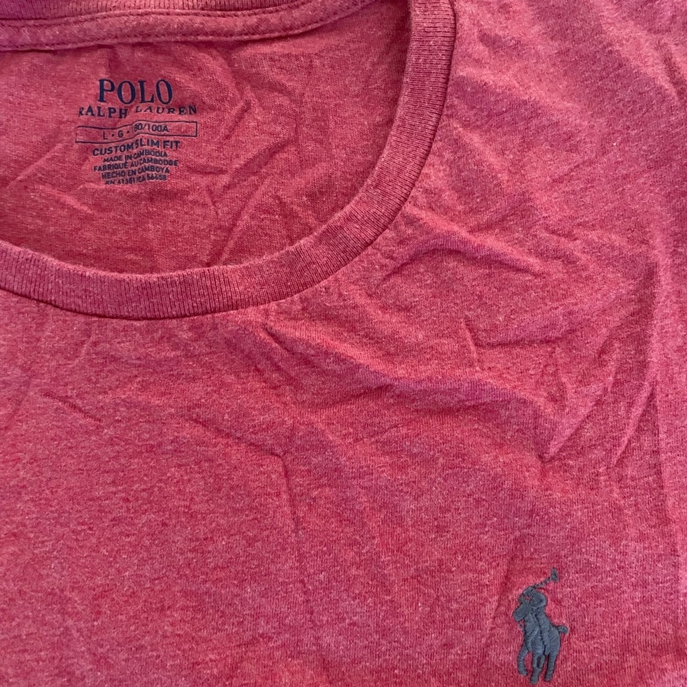 Red Polo Short Sleeved Shirt